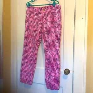Lilly Pulitzer Kelly Skinny Ankle Pant Mandevilla Slathouse Stripe Sz 12